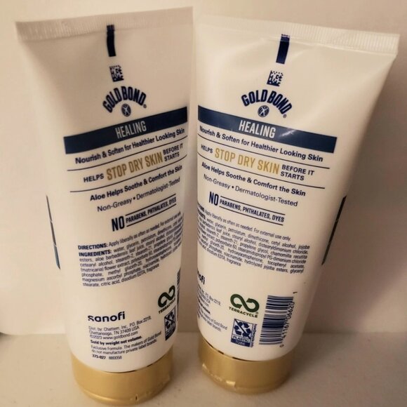 2-Pack Gold Bond Healing Hydrating Cream Lotion with Aloe 5.5 oz Moisturizing - Picture 2 of 3